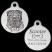 Shar Pei Engraved 31mm Large Round Pet Dog ID Tag